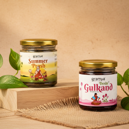 SUMMER TIME COMBO (SUMMERPRASH + DESHI GULKAND) - Gramya 